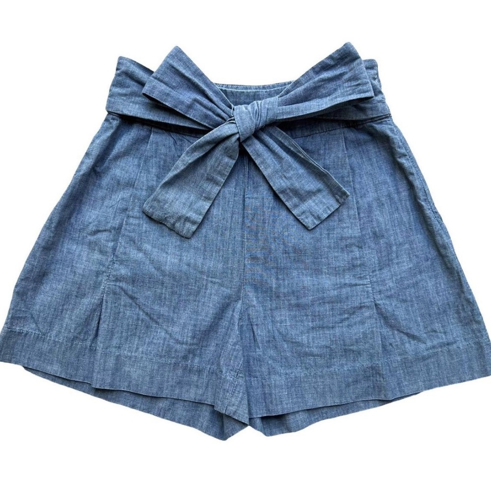J.Crew Tie-waist chambray short